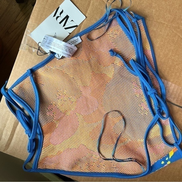 Zara MULTICOLOR HALTER TOP (M) - Picture 10 of 17